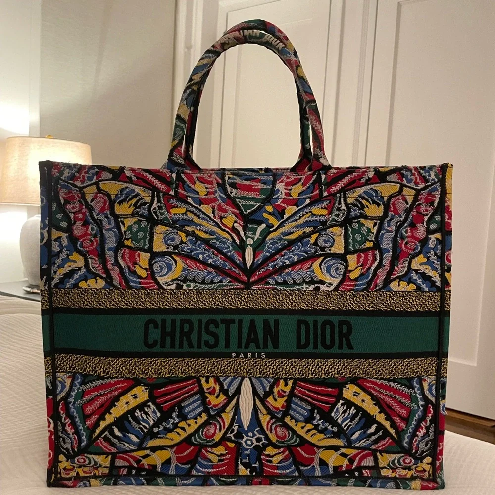 Large Dior Book Tote (Butterfly) - Picture 5 of 7